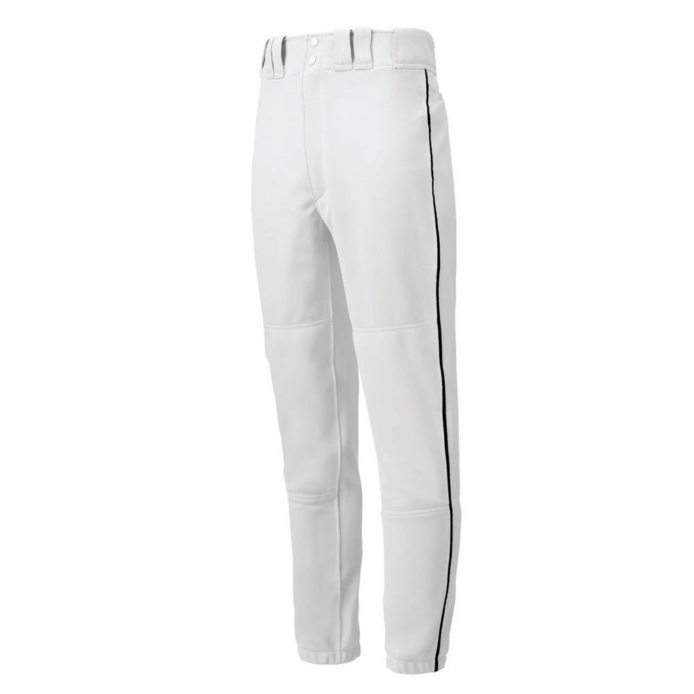 Pantalones Mizuno Beisbol Premier Piped Para Hombre Blancos/Negros 5682793-RD